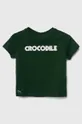 зелений Дитяча бавовняна футболка Lacoste Дитячий