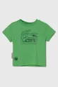 πράσινο Παιδικό βαμβακερό μπλουζάκι Lacoste Παιδικά