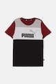 Puma tricou de bumbac pentru copii ESS BLOCK B print negru 679716