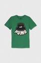 Puma t-shirt bawełniany dziecięcy ESS+ MID 90s Graphic B nadruk zielony 679720
