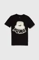 чёрный Детская хлопковая футболка Puma ESS+ MID 90s Graphic B Детский