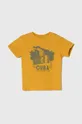 rumena Otroška bombažna kratka majica zippy Otroški