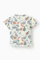 Бавовняна футболка для немовлят zippy бежевий