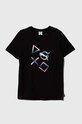 Puma tricou de bumbac pentru copii PUMA X PLAYSTATION print negru 624862