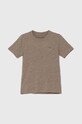 Abercrombie & Fitch t-shirt dziecięcy aplikacja beżowy KI224.4008