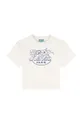 Детская хлопковая футболка Kenzo Kids бежевый