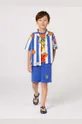 oranžna Otroška bombažna kratka majica Kenzo Kids Otroški
