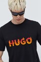 HUGO tricou din bumbac negru 50504542