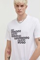 Bavlnené tričko HUGO biela 50504936