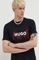 Хлопковая футболка HUGO чёрный 50506989
