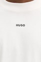 Bavlněné tričko s dlouhým rukávem HUGO 50511029 bílá