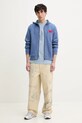 HUGO longsleeve din bumbac 50511029 albastru SS25
