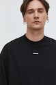 HUGO longsleeve bawełniany czarny 50511029