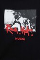 Bavlněné tričko HUGO 50504871 černá