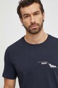 BOSS Green t-shirt bawełniany granatowy 50506358