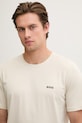BOSS loungwear tričko pánské bavlněné s elastanem Mix&Match T-Shirt R béžová 50515312