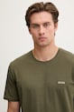 BOSS loungwear tričko pánské bavlněné s elastanem Mix&Match T-Shirt R zelená 50515312
