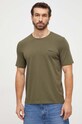 BOSS t-shirt lounge z elastanem zielony 50515312