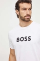 biały BOSS t-shirt bawełniany Męski