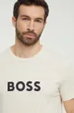 BOSS t-shirt bawełniany beżowy