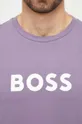 fialová Bavlnené tričko BOSS