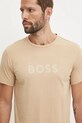 Хлопковая футболка BOSS бежевый 50503276