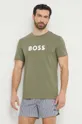 zielony BOSS t-shirt bawełniany Męski