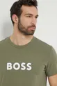 Bavlnené tričko BOSS zelená