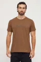 brązowy BOSS t-shirt bawełniany Męski