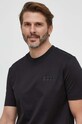 Ρούχα Βαμβακερό μπλουζάκι BOSS 50504557 μαύρο