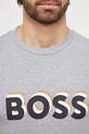 Хлопковая футболка BOSS серый 50506923