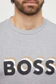 siva Bombažna kratka majica BOSS