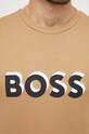 Bavlněné tričko BOSS béžová 50506923