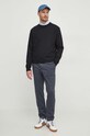 BOSS Orange bluza bawełniana 50505240 czarny SS24