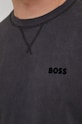 Βαμβακερό μπλουζάκι Boss Orange μαύρο 50505257