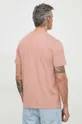 Βαμβακερό μπλουζάκι Boss Orange ροζ