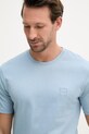BOSS Orange футболка для бігу чоловіча бавовняна Tales блакитний 50508584