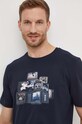 BOSS Orange t-shirt bawełniany granatowy 50509892