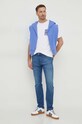 BOSS Orange t-shirt bawełniany 50509904 beżowy SS24