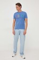 Polo Ralph Lauren t-shirt bawełniany 710929077 niebieski SS24
