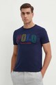 Polo Ralph Lauren t-shirt bawełniany granatowy 710929077