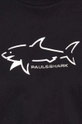 czarny Paul&Shark t-shirt bawełniany