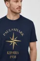 blu navy Paul&Shark t-shirt in cotone