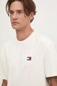 Хлопковая футболка Tommy Jeans DM0DM17995 бежевый AW24