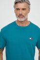 Odzież Tommy Jeans t-shirt bawełniany DM0DM17995 turkusowy