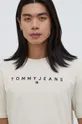 μπεζ Βαμβακερό μπλουζάκι Tommy Jeans