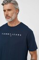 Odzież Tommy Jeans t-shirt bawełniany DM0DM17993 granatowy