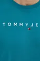 τιρκουάζ Βαμβακερό μπλουζάκι Tommy Jeans