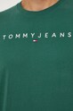 Tommy Jeans t-shirt bawełniany zielony DM0DM17993