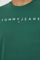 zelena Bombažna kratka majica Tommy Jeans